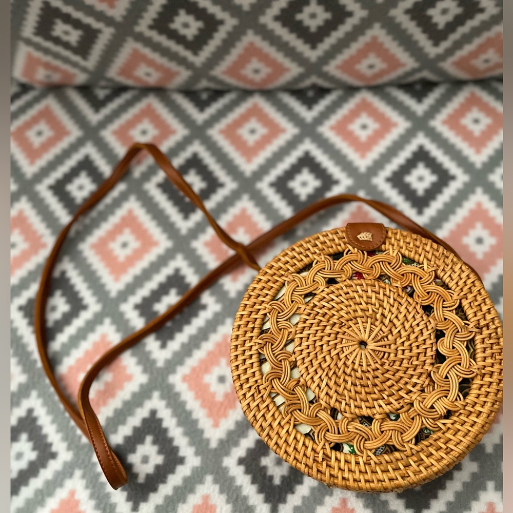 Handcrafted Tan Woven Bag